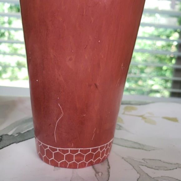 Disney Parks Animal Kingdom Kenya Giraffe Kisii Soapstone Vase 7" African Decor - Picture 8 of 9